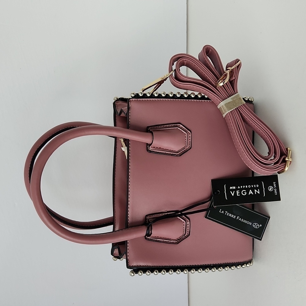LA Terre Fashion Vegan Pink Purse Bag Brand New